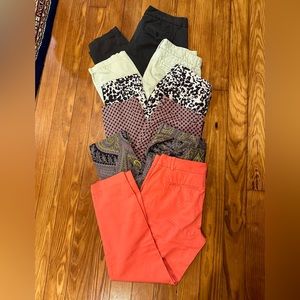 6 pairs of J. Crew pants